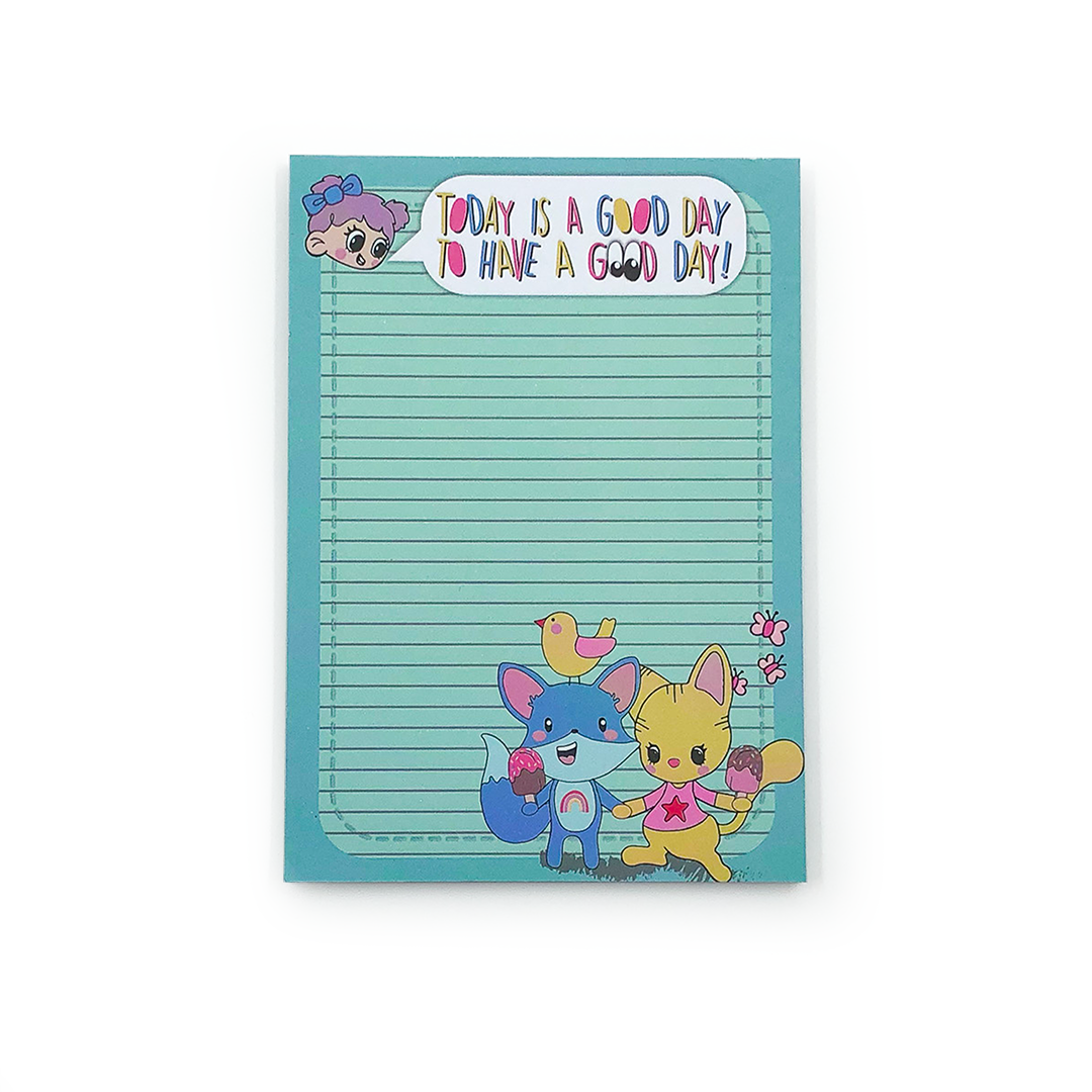 Image shows a kids theme notepad