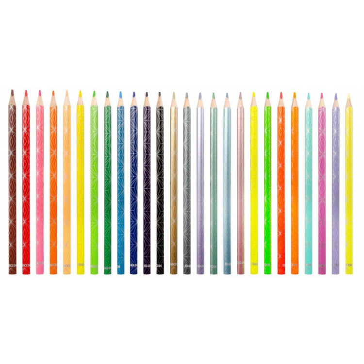 Image shows a set of 26 Bright Kores colour pencils