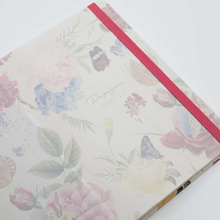 Image shows the endpapers of a butterflies journal
