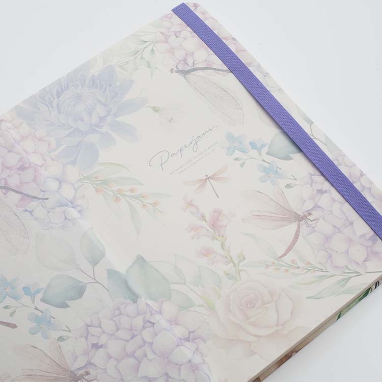 Image shows the endpapers of a dragonflies journal