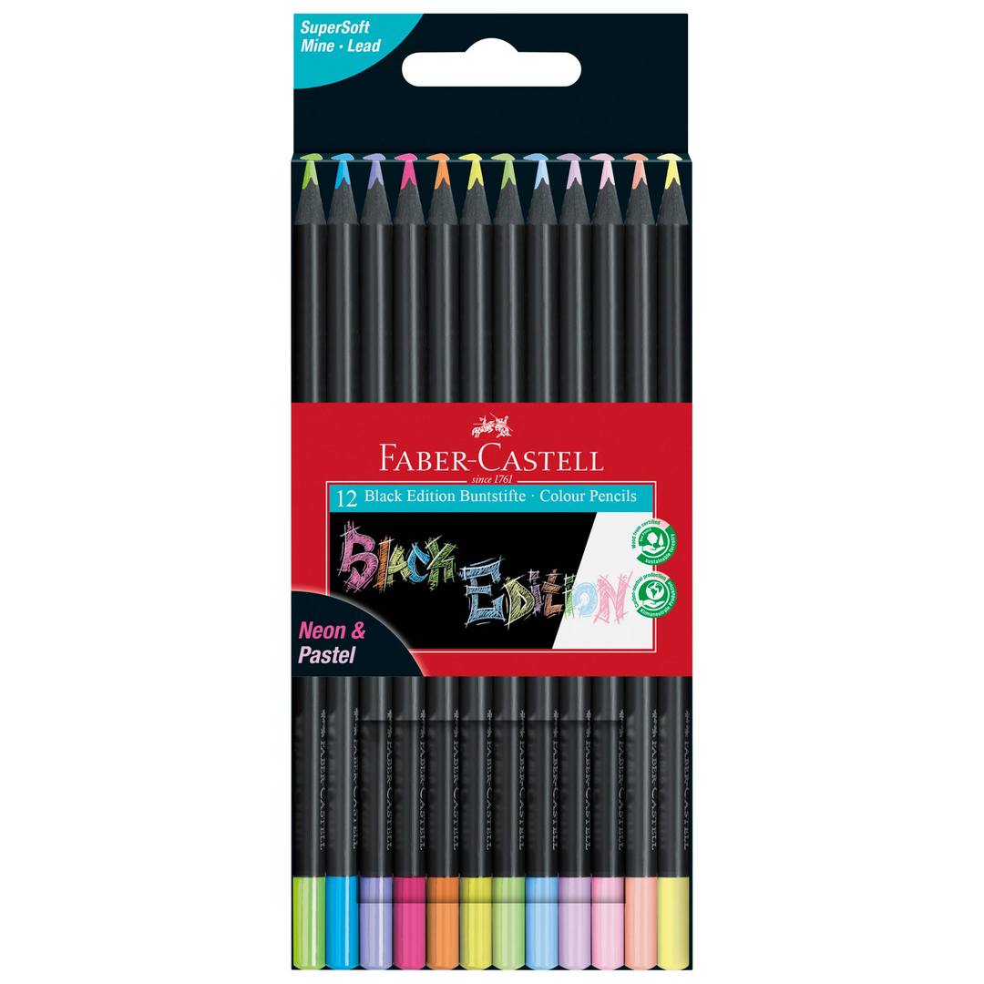 Image shows faber-castell black edition colour pencils 