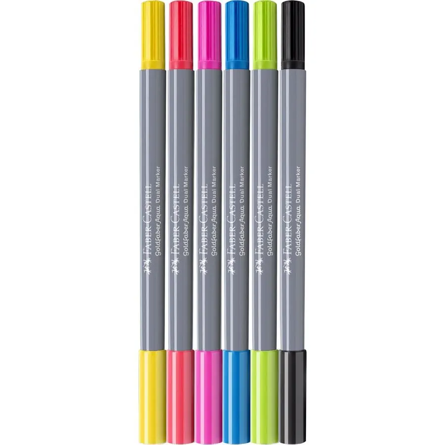 Image shows a set of Faber-Castell dual markers