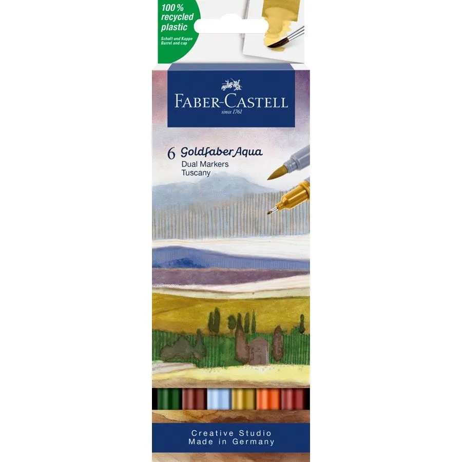 Image shows a set of Faber-Castell dual markers