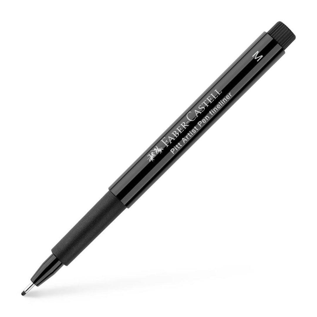 Image shows a Faber-Castell Black Pitt Artist pen