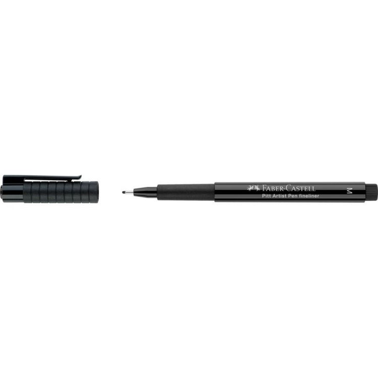 Image shows a Faber-Castell Black Pitt Artist pen