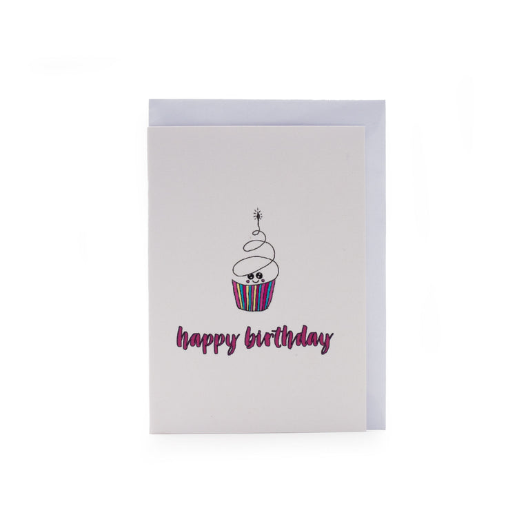 Image shows a happy birthday greeting card 