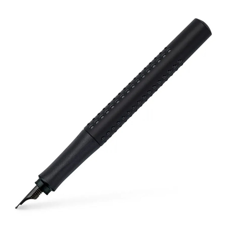 Image shows a black Faber-Castell fountain pen 