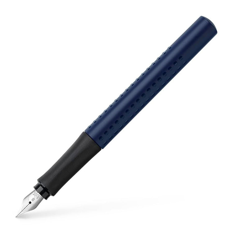 Image shows a navy Faber-Castell fountain pen