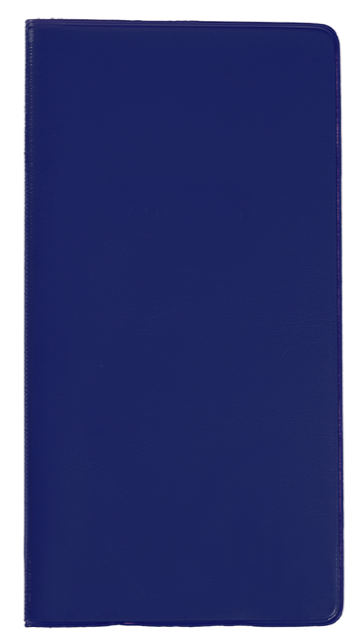 Image shows an A7 navy blue diary