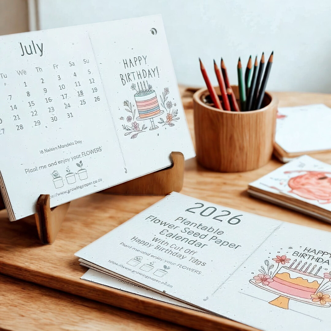 Birthday Seed Paper 2026 Calendar