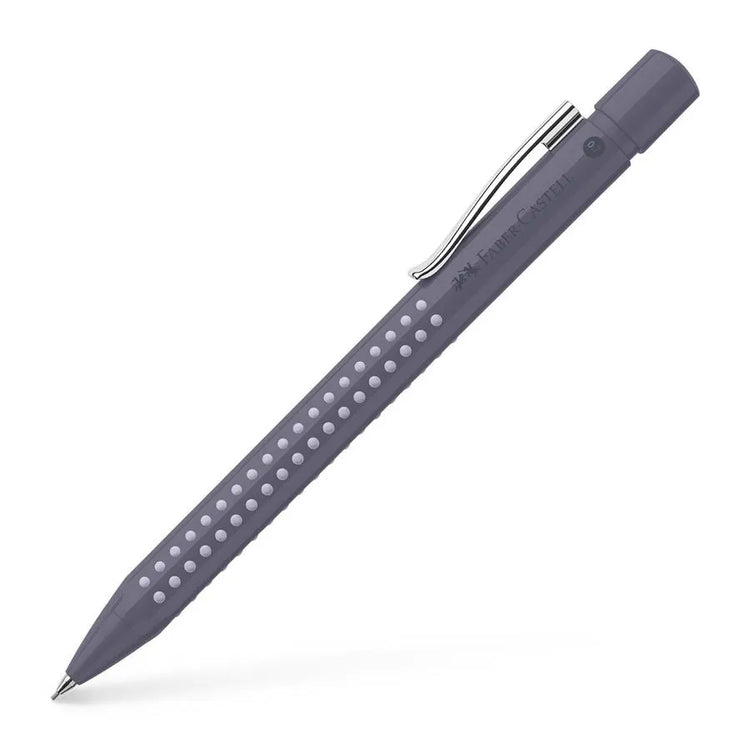 Image shows a grey Faber-Castell mechanical pencil