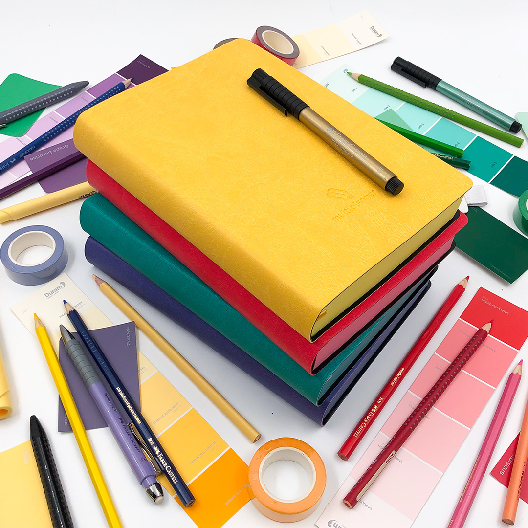 Image shows a group of multiplanners and stationery 