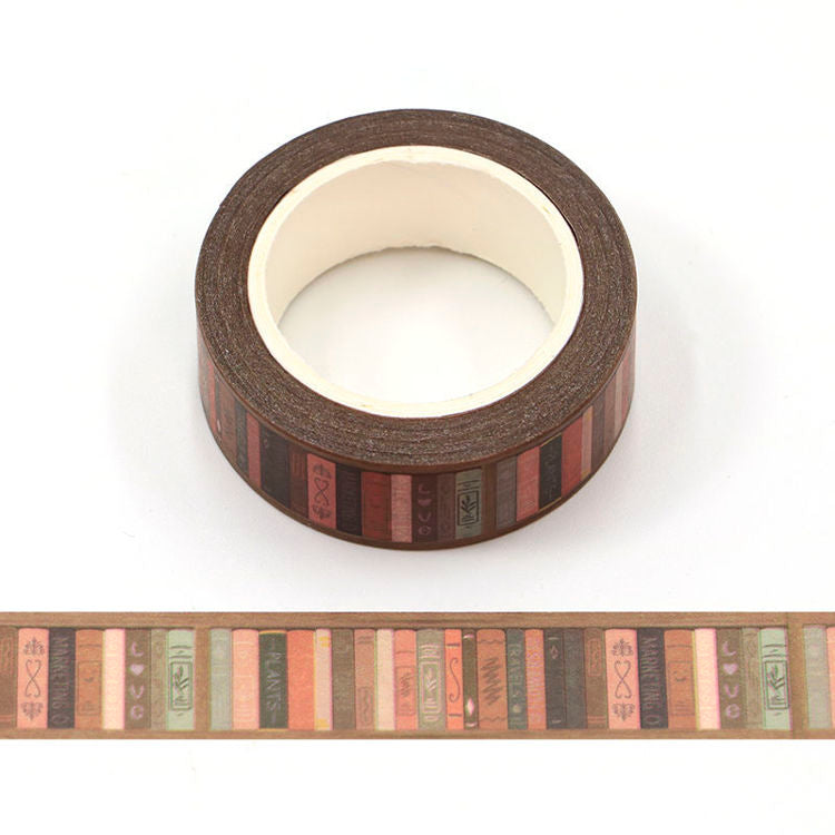 Image shows a washi tape with different books