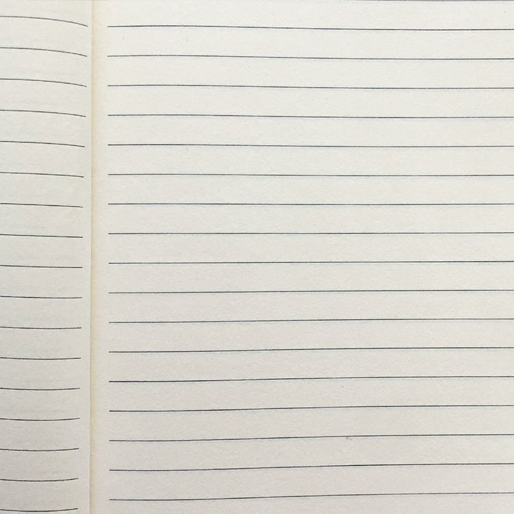 Image shows lined pages inside an A5 journal