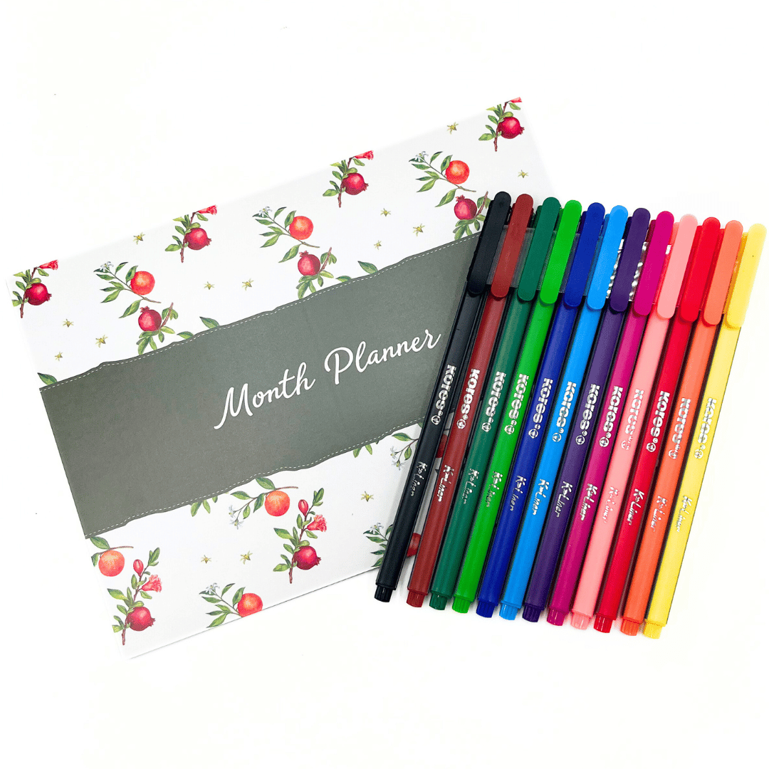 Monthly planner and Kores K Liner