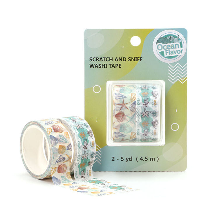 Image shows a scented ocean washi tape set