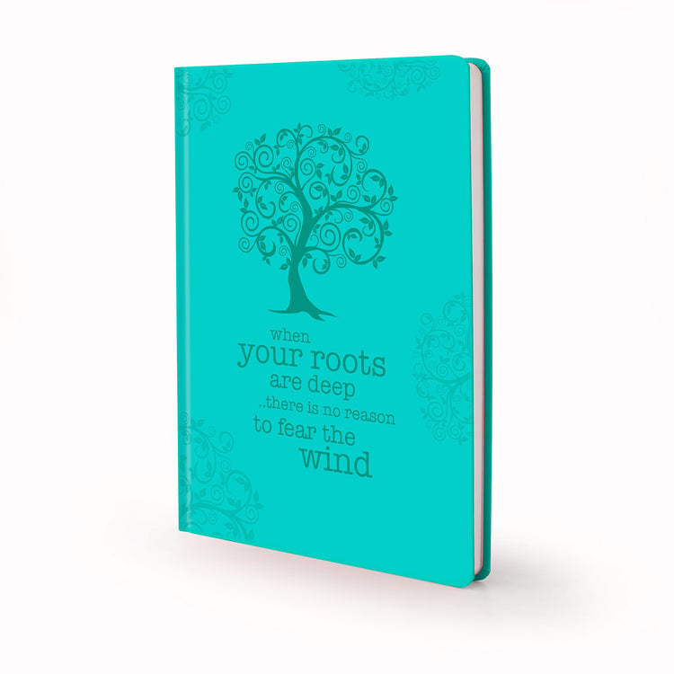 Image shows a turquoise tree Scribblz journal