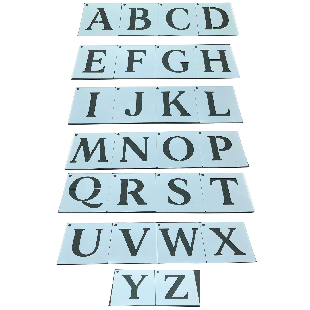 Letters, Numbers and Symbols Journaling Stencil Set
