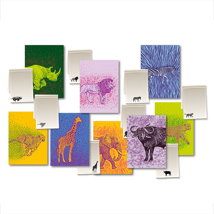 Image shows notepads with animal designs