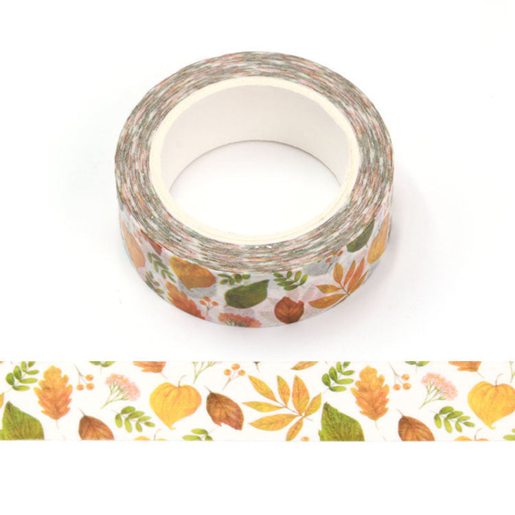 Image shows an Autumn leaves washi tape