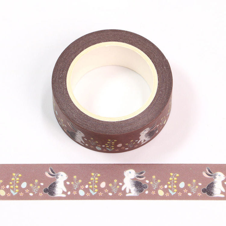 Image shows a beautiful bunnies pattern washi tape