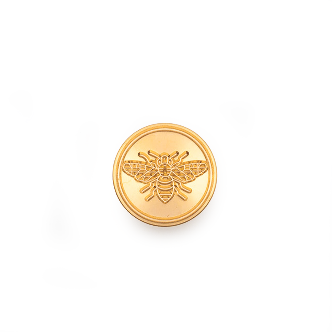 Image shows a bee wax stamp seal