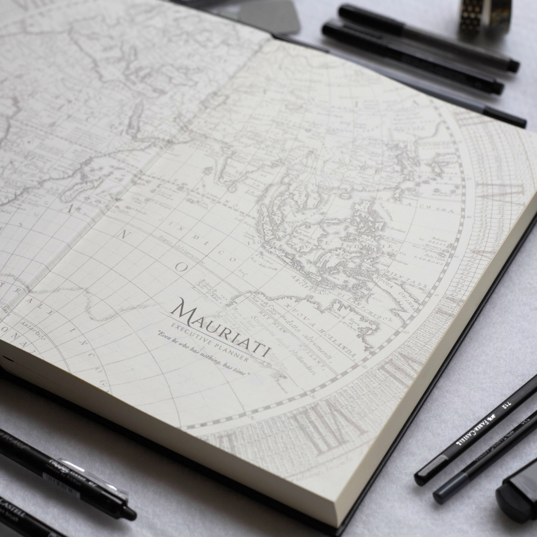 A4 Black Mauriati Diary Inside