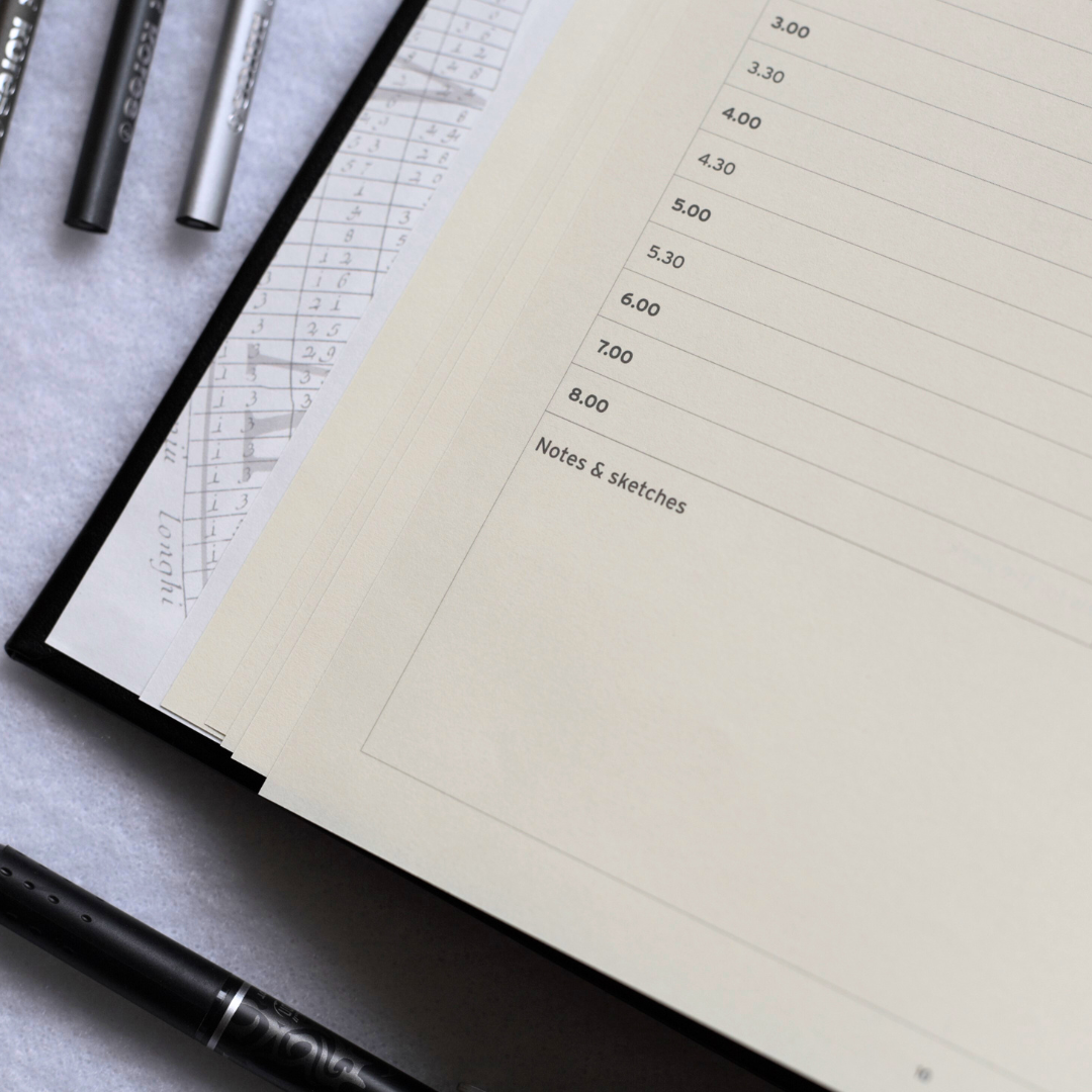 A4 Black Mauriati Diary Inside