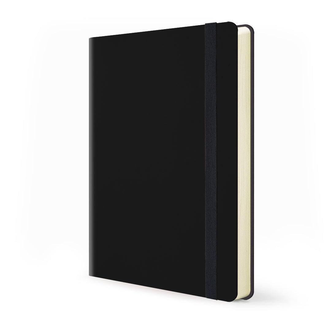 Image shows a black Flexi Premium journal
