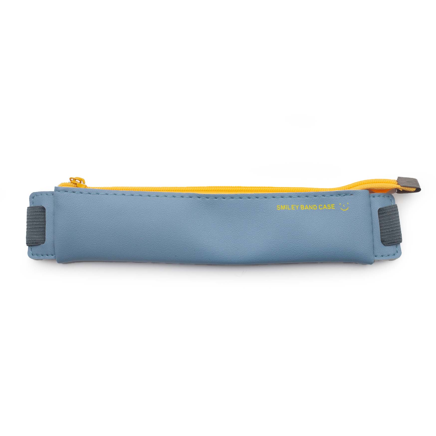 Image shows a blue diary/pencil pouch