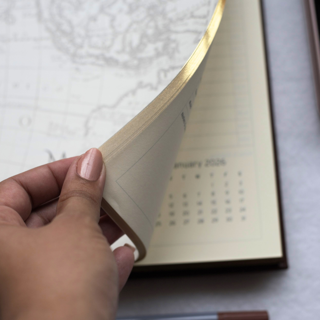 A4 Brown Mauriati Diary Inside
