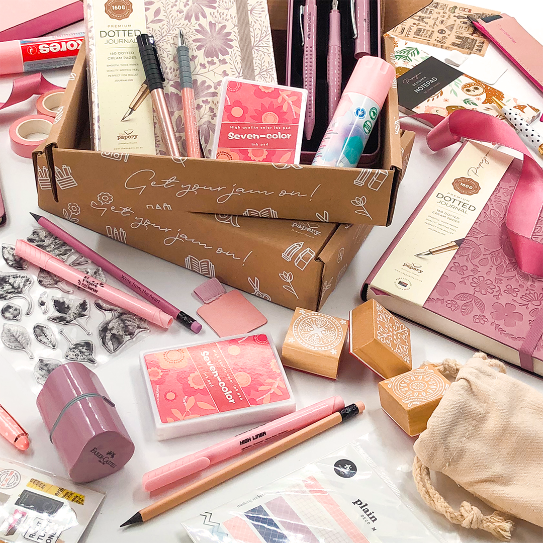 Pink build your own stationery box