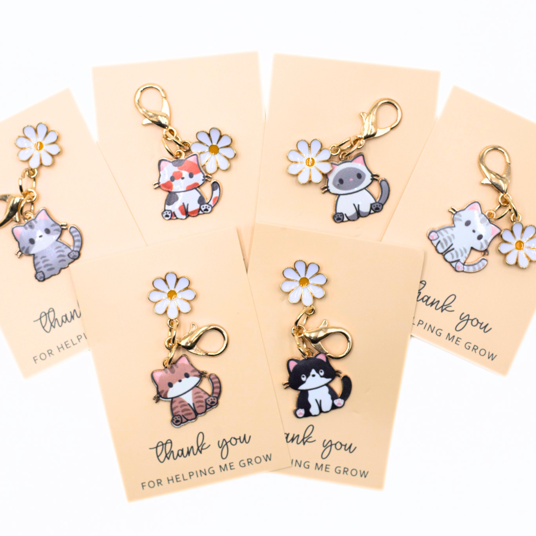 Cat Dad Key Rings Cute Cat Key Ring – The Papery
