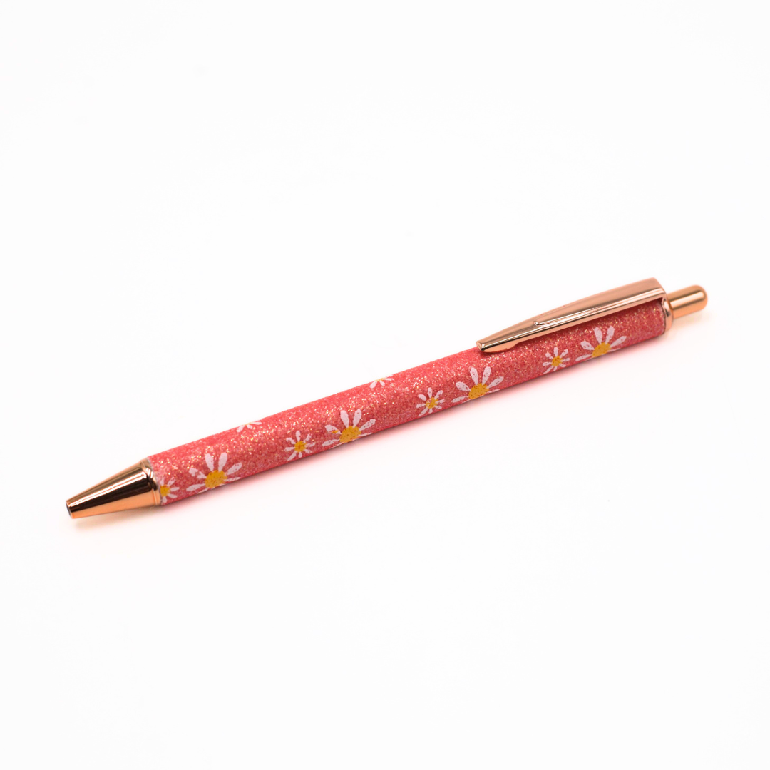 Glitter Daisy Pens