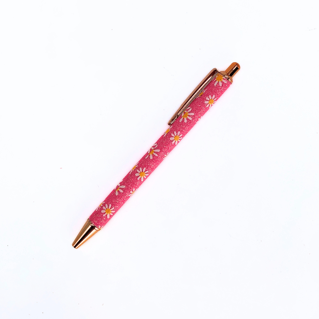 Glitter Daisy Pens