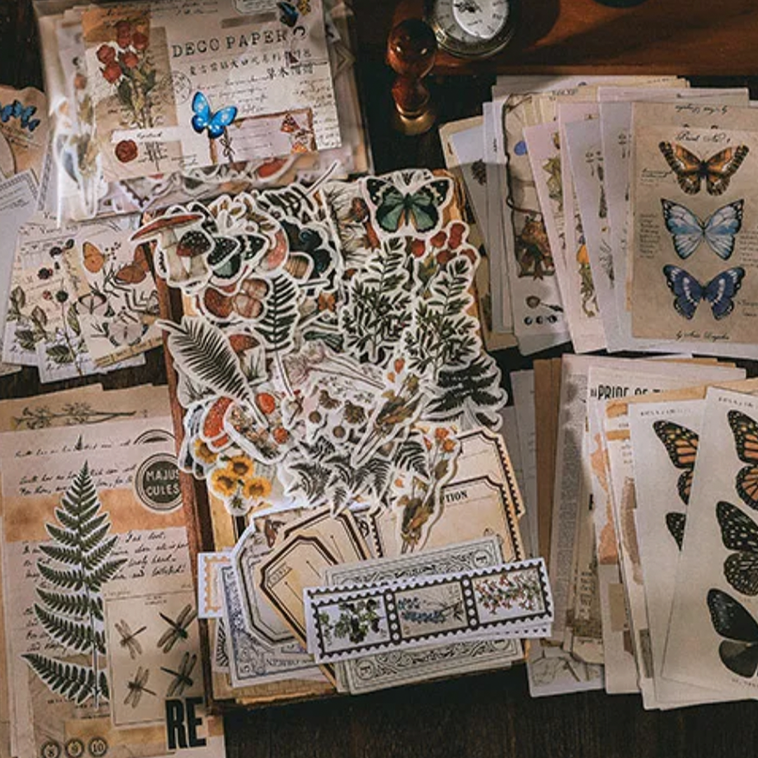 Image shows a variety of journaling deco stickers