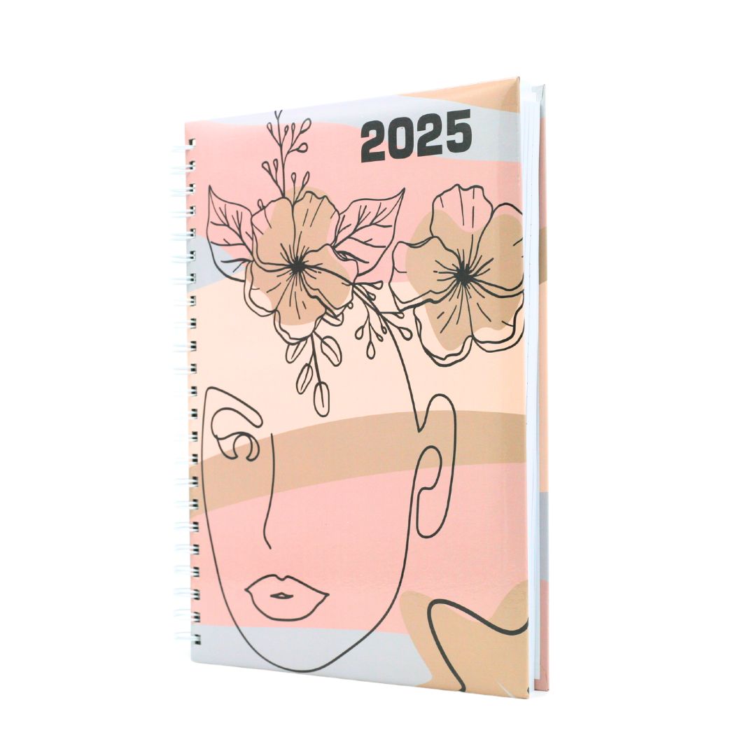 A4 Week-to-view Wirobound 2025 Diary / Journal Combo