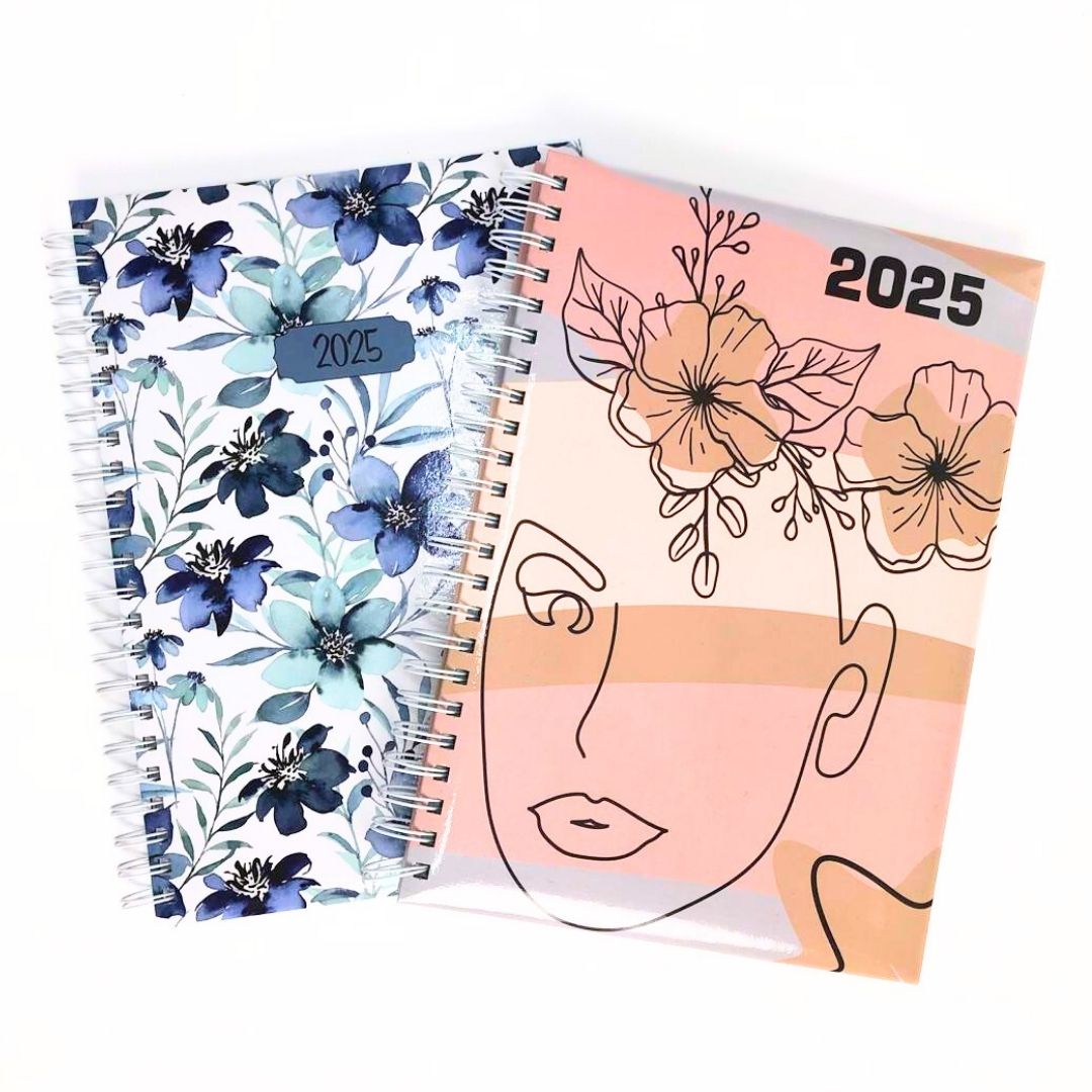 A4 Week-to-view Wirobound 2025 Diary / Journal Combo