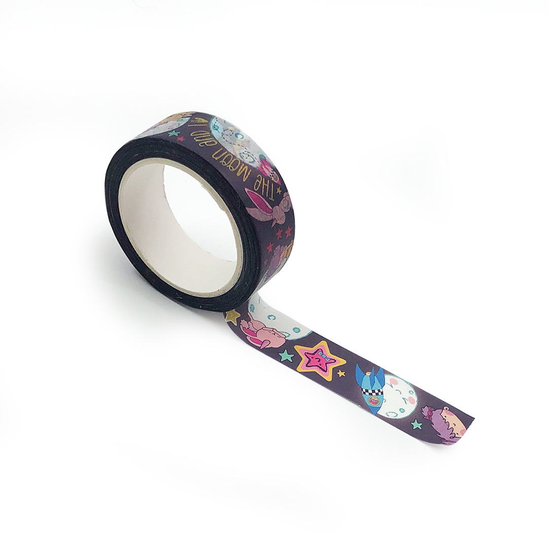 Image shows a moon theme washi tape