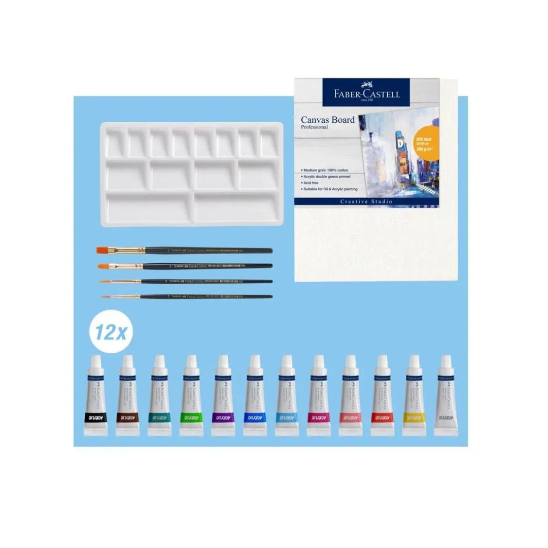 Faber-Castell Acrylic Paint Set (18 Piece)