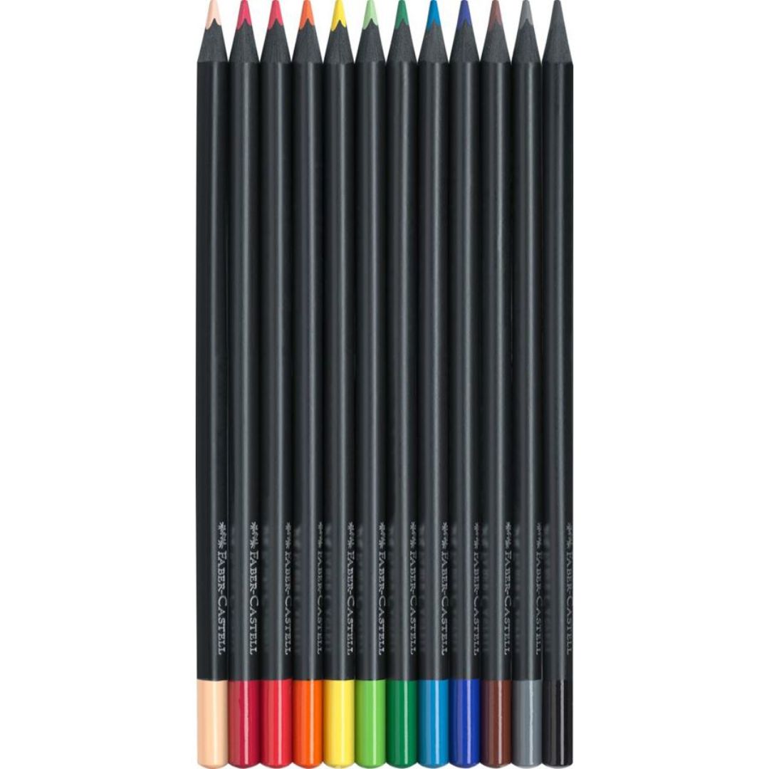 Image shows a set of black edition Faber-Castell pens without packaging