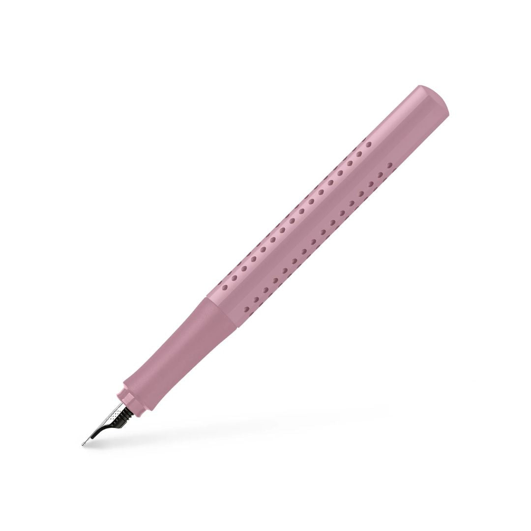 Image shows a pink Faber-Castell fountain pen