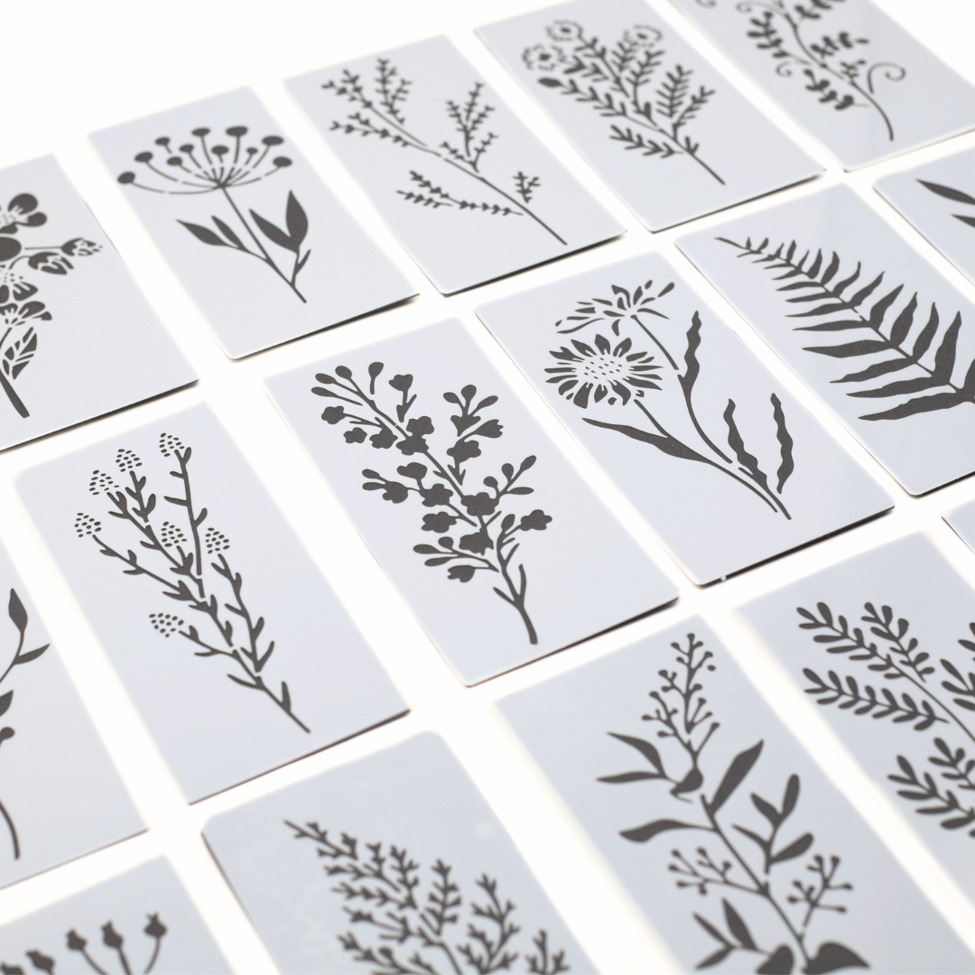 Floral Journaling Stencil Set of 18