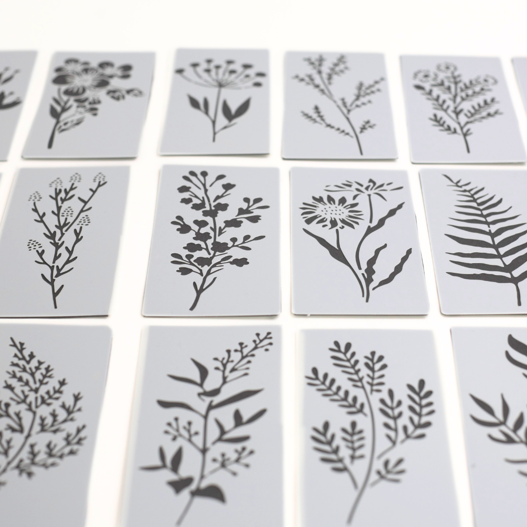 Floral Journaling Stencil Set of 18