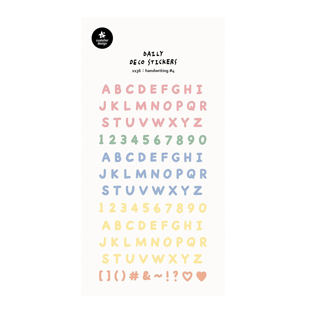 Image shows an alphabet sticker pack