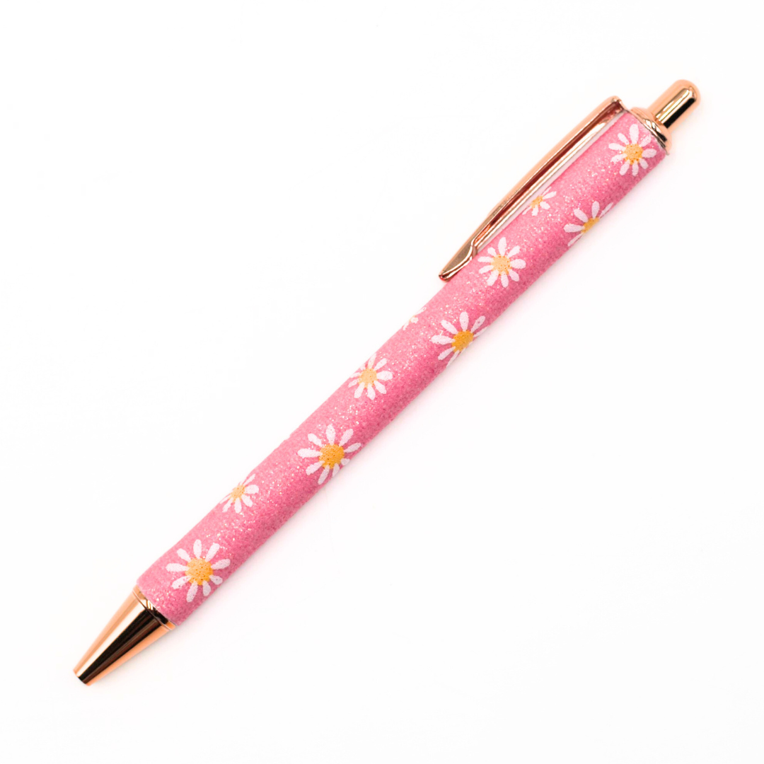 Glitter Daisy Pens