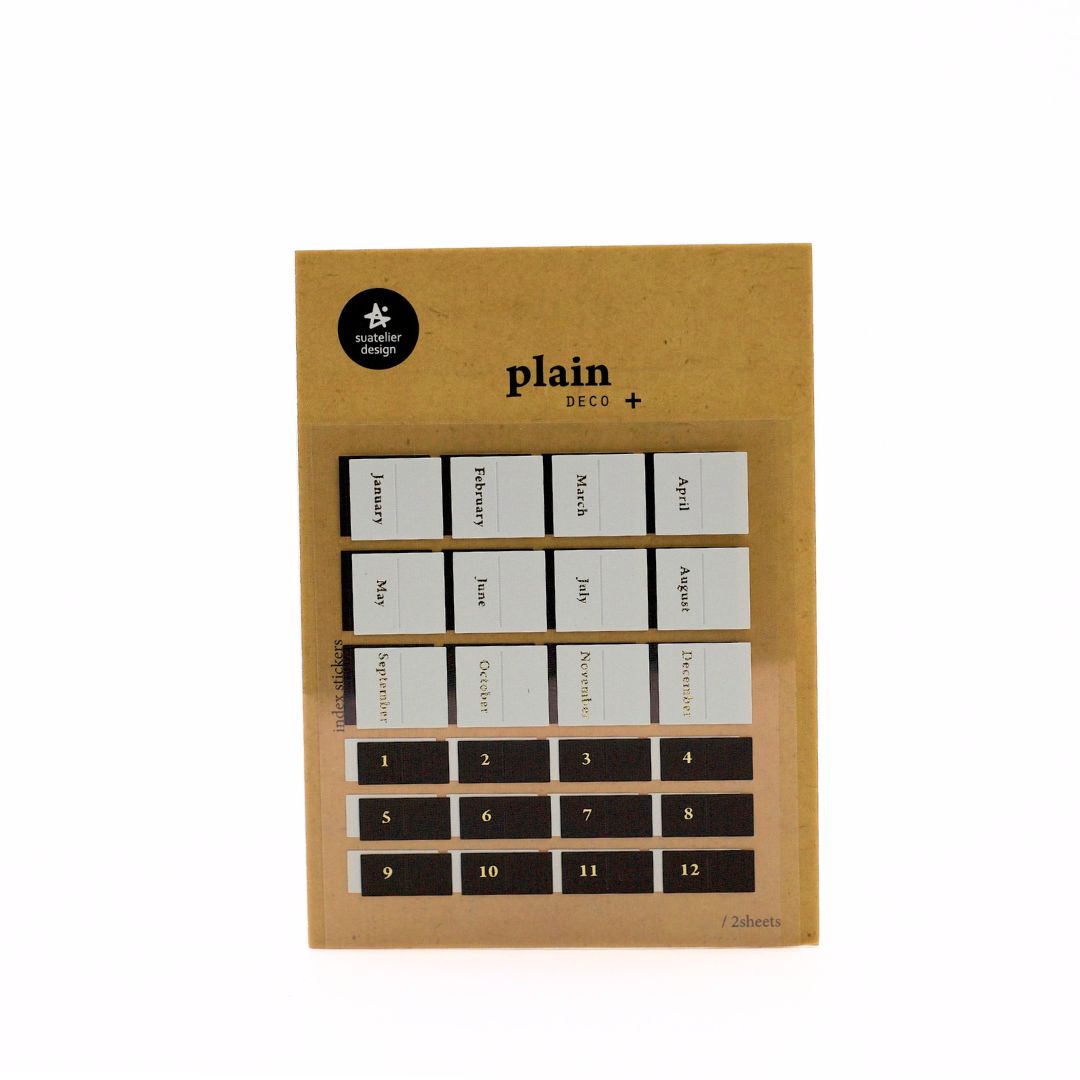 Gold Days and Months Index Sticker Pack