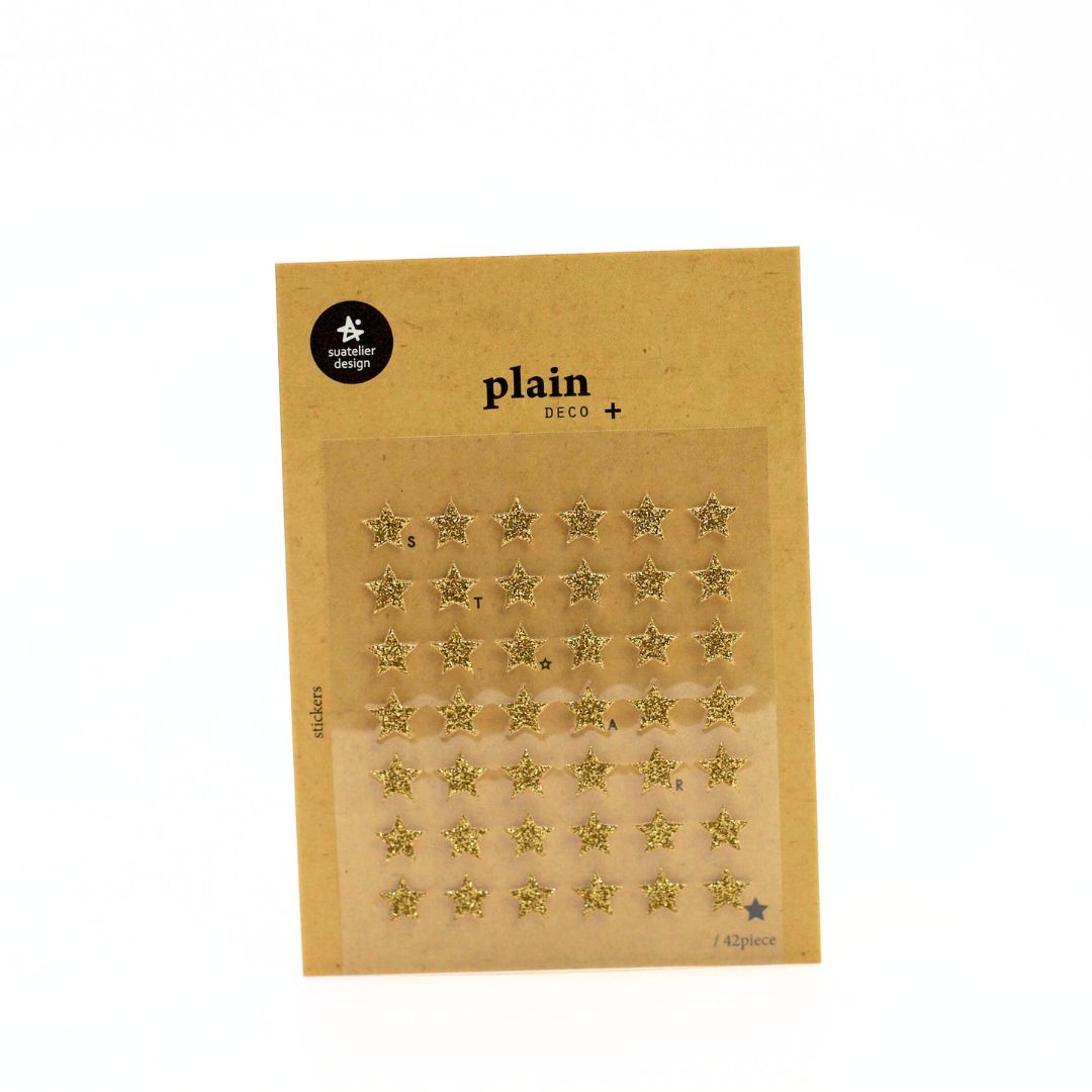 Glitter Gold Stars Sticker Pack