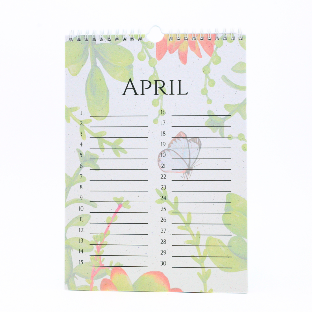 In The Garden Birthday Calendar