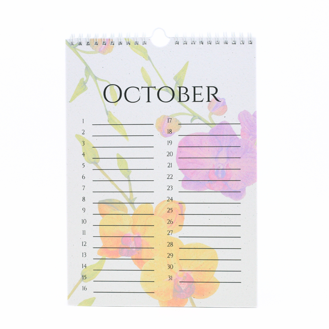 In The Garden Birthday Calendar